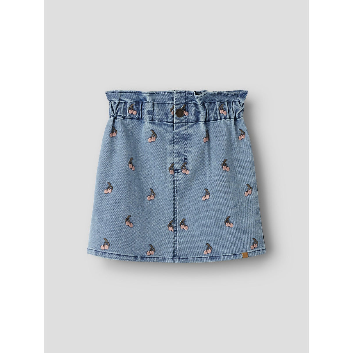 Lil'Atelier Medium Blue Denim Cherry Nmfdeva Loose Dnm Emb Nederdel 2024-Es Lil