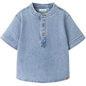 Lil'Atelier Medium Blue Denim Nmmdeva Ss Loose Dnm Skjorte 2024-Es Lil
