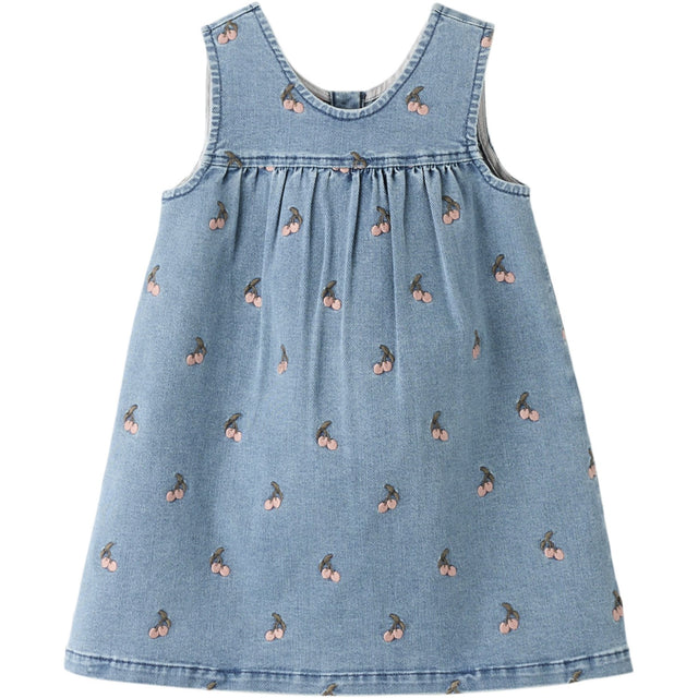 Lil'Atelier Medium Blue Denim Cherry Nmfdeva Dnm Emb Spencer 2024-Es Lil