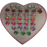 Magni Fingerringe Med Blomster, Nikkelfri, Assorteret