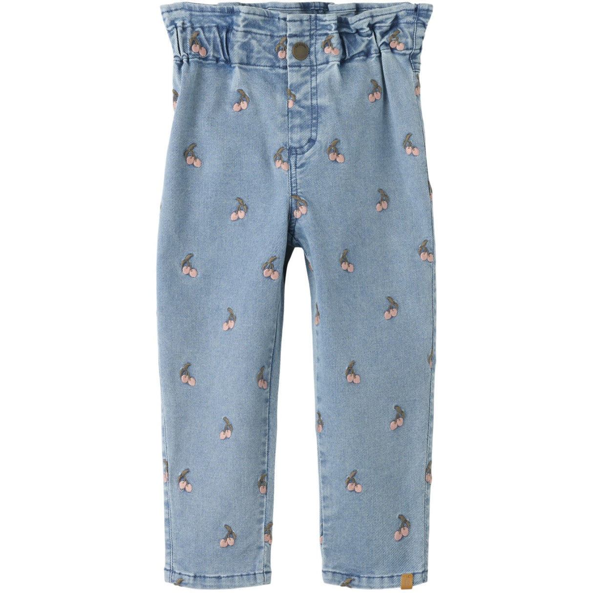 Lil'Atelier Medium Blue Denim Cherry Nmfdeva Loose Emb Jeans 2024-Es Lil
