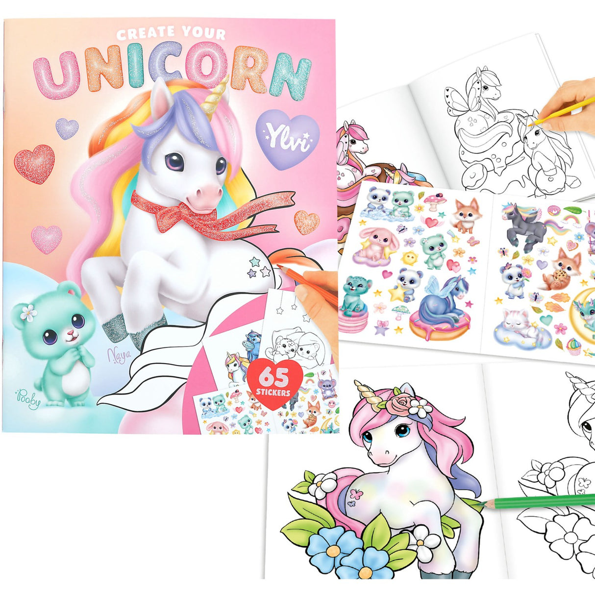 Ylvi Create Your Unicorn Colouring Bog