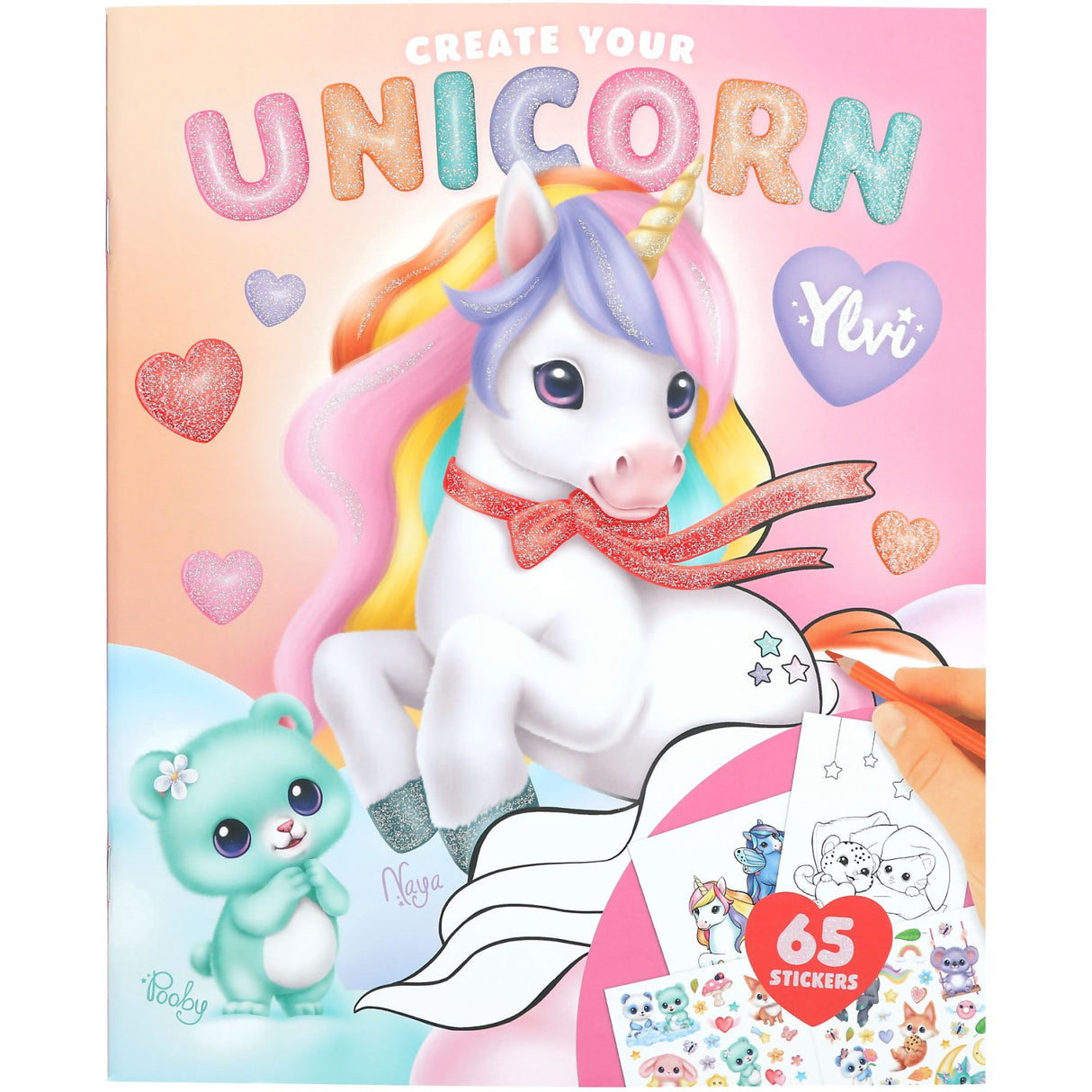 Ylvi Create Your Unicorn Colouring Bog