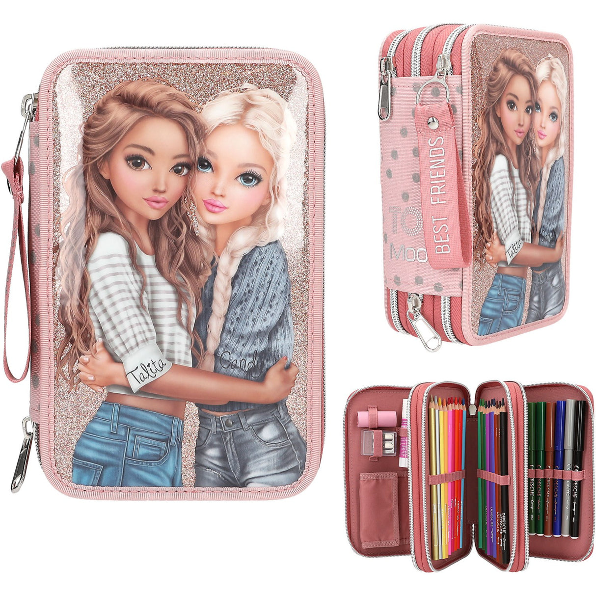 TOPModel Dots Triple Pencil Case