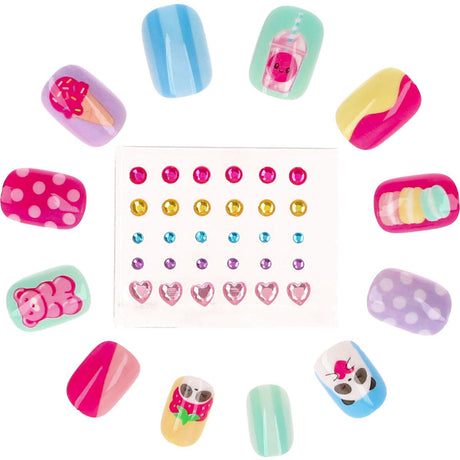 TOPModel Candy Glam Artificial Nails Og Deco Stone Sæt