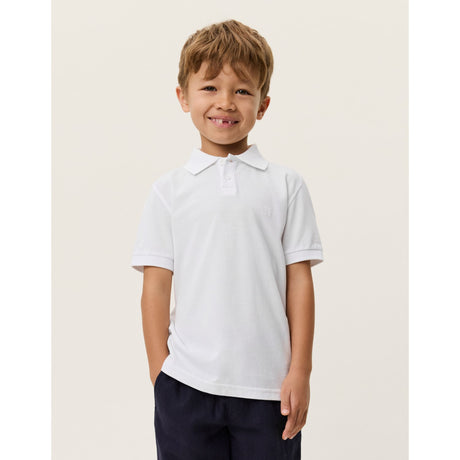 Les Deux Kids White Pique Polo