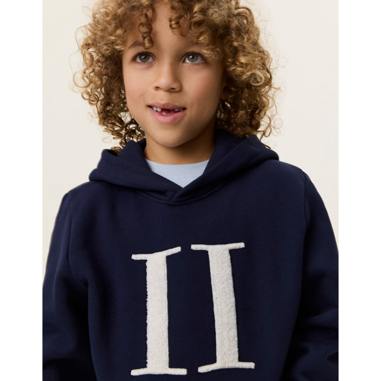 Les Deux Kids Dark Navy Encore Bouclé Hættetrøje