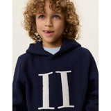 Les Deux Kids Dark Navy Encore Bouclé Hættetrøje