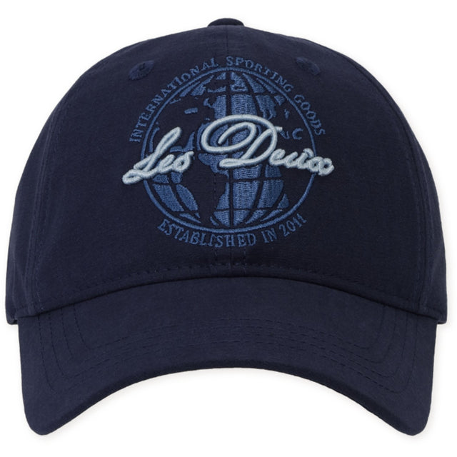 Les Deux Kids Dark Navy Globe Logo Dad Kasket