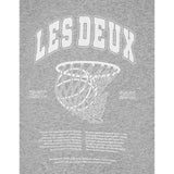 Les Deux Kids Grey Melange Hoop Hættetrøje