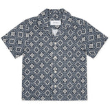Les Deux Kids Blue Fog Lukas Arabesque AOP SS Skjorte