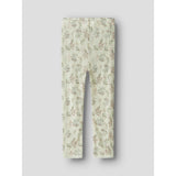 Name It Snow White Flowers + Leafs Nmfwang Uld Needle Leggings Noos
