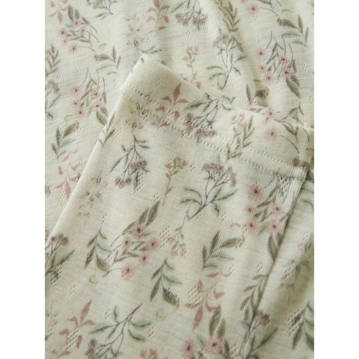 Name It Snow White Flowers + Leafs Nmfwang Uld Needle Leggings Noos