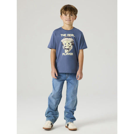 Name It Vintage Indigo Pizza Gamer Nkmvictor Ss Nreg Top