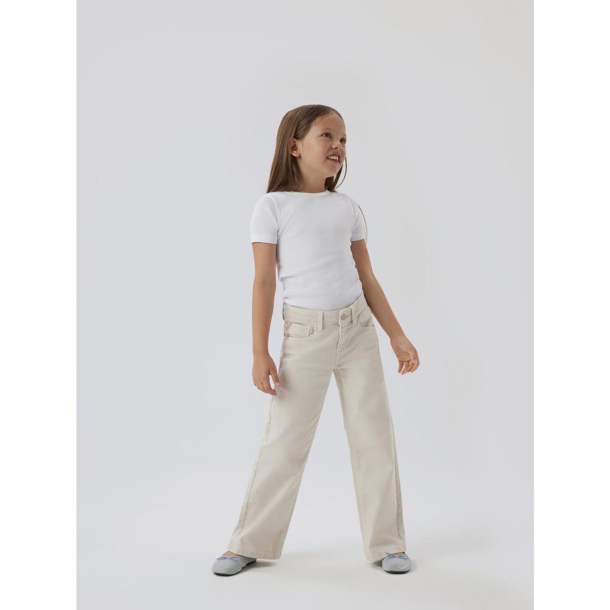 Name It Bright White Nkfnakal Ss Slim Top Noos