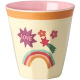 Rice Melamin Kids Kop Med Hero Print - Pink - Small - 6 Pak - 160 Ml