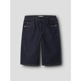 Name It Dark Blue Denim Unwashed Nkmben X Skater Dnm Bermuda 8649-By Noos