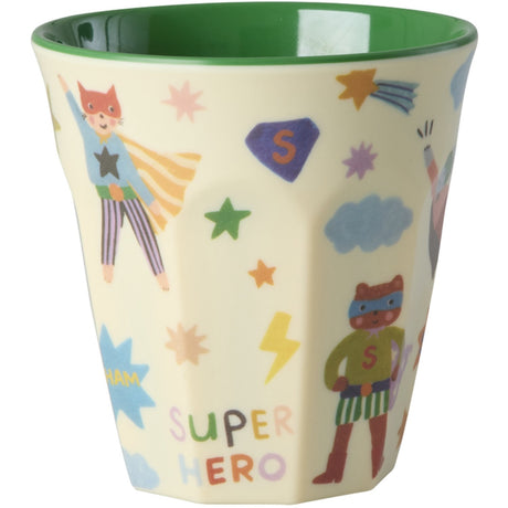 Rice Melamin Kop Med Hero Print - Medium - Green - 250 Ml
