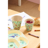 Rice Melamin Kop Med Blue Ocean Print - Medium - 250 Ml