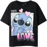Name It Black Nkffora Stitch Ss Nreg Top Box Noos Wdi