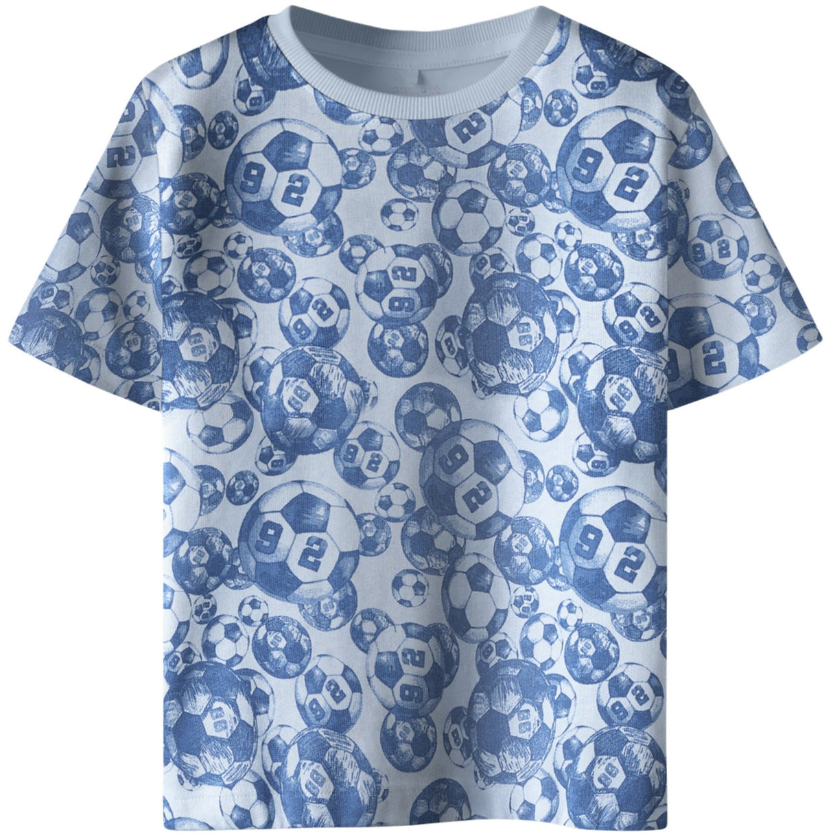 Name It Subdued Blue Nmmhootball Ss Nreg Top