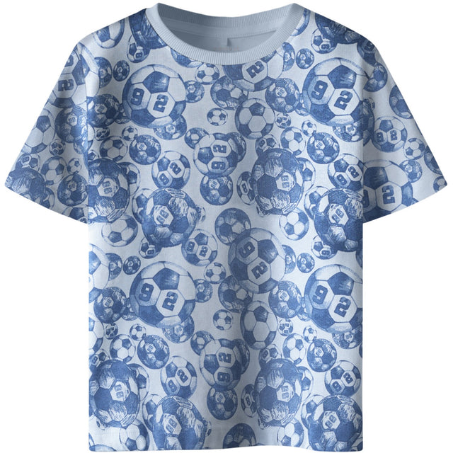 Name It Subdued Blue Nmmhootball Ss Nreg Top