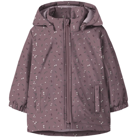 Name It Wistful Mauve Petite Flower Nmfmaxi Jakke Pa AOP Noos
