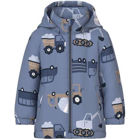 Name It Country Blue 2 Construction Nmmmax Jakke Pa AOP Noos