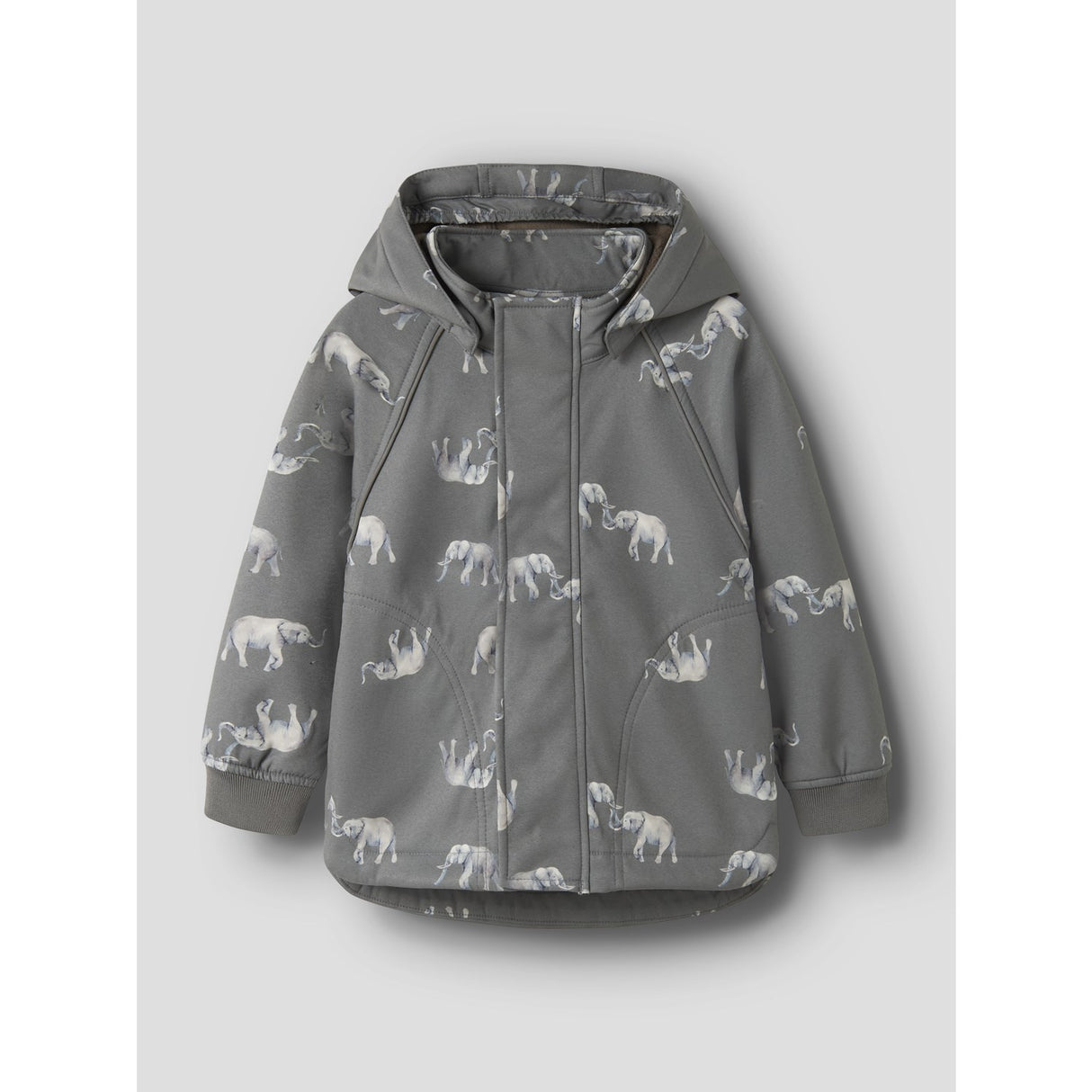 Name It Quiet Shade Elephant Nmmalfa08 Softshell Jakke AOP Fo1