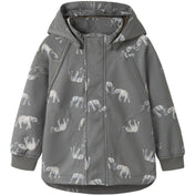 Name It Quiet Shade Elephant Nmmalfa08 Softshell Jakke AOP Fo1
