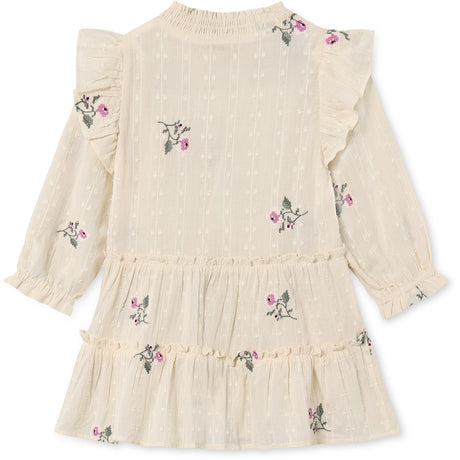 Fliink Sandshell Dobby Ls Rose Embr Kjole