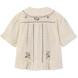 Fliink Sandshell Dobby Ss Rose Embr Bluse