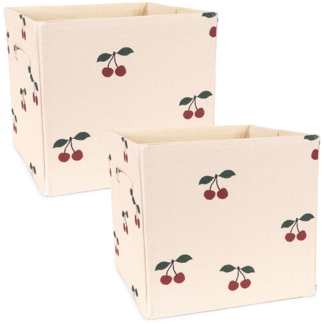Konges Sløjd Cherry Stof Opbevaring Baskets 2 Pcs