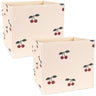 Konges Sløjd Cherry Stof Opbevaring Baskets 2 Pcs