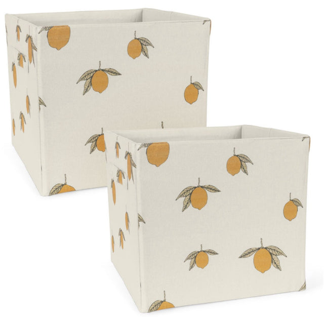 Konges Sløjd Lemon Stof Opbevaring Baskets 2 Pcs