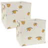 Konges Sløjd Lemon Stof Opbevaring Baskets 2 Pcs