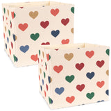 Konges Sløjd Coeur Coloré Stof Opbevaring Baskets 2 Pcs