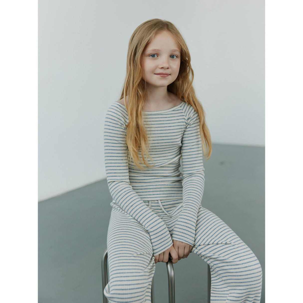Sofie Schnoor Grey Striped Abigalesy Jersey Bukser