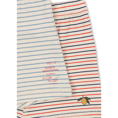 Konges Sløjd Stripe Bluie/Stripe Tricolore Petit Basic 2 Pak Boy Underbukser Gots