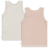 Konges Sløjd Stripe Bluie/Stripe Tricolore Petit Basic 2 Pak Tank Tops Gots
