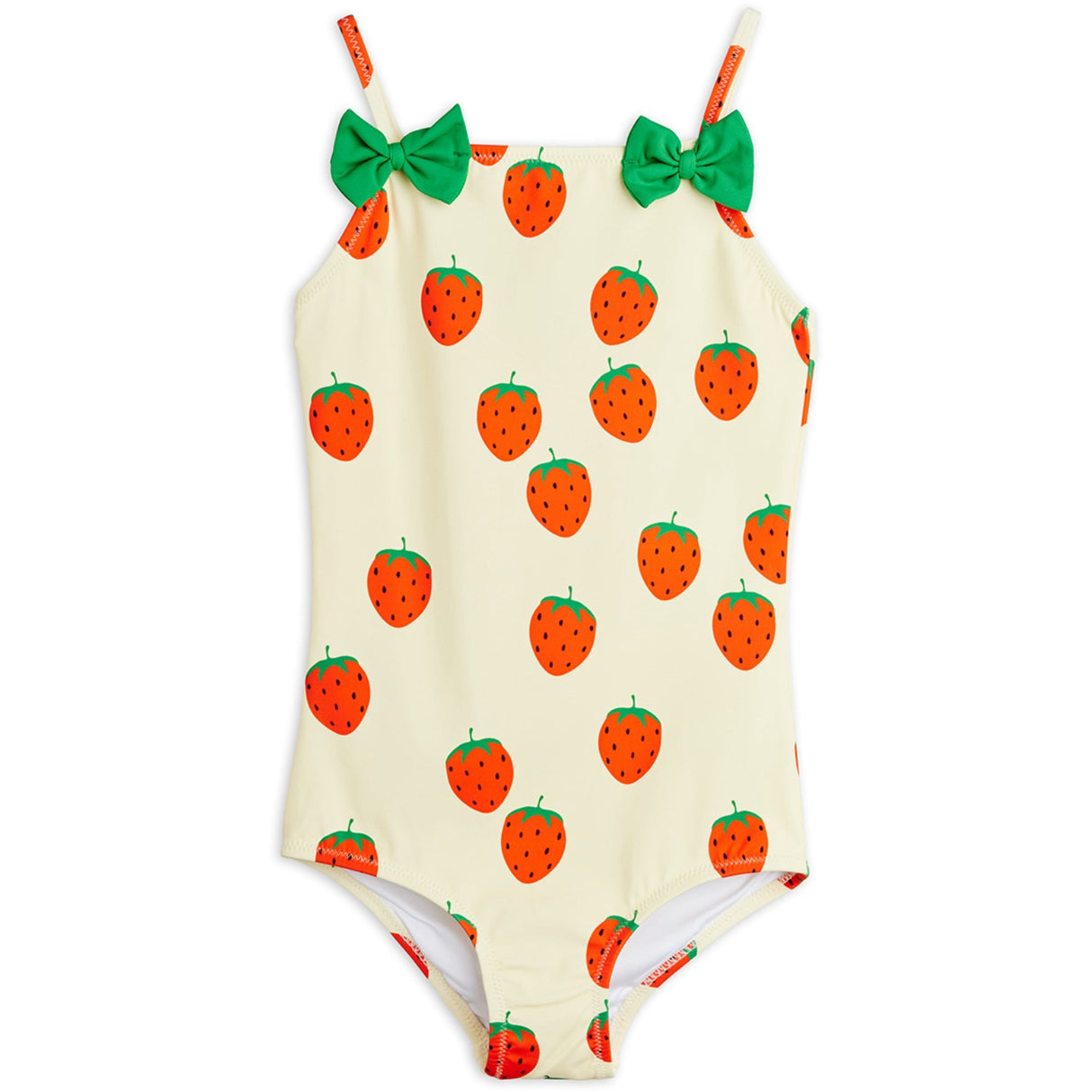 Mini Rodini Off-white Strawberries AOP Bathing Dragt