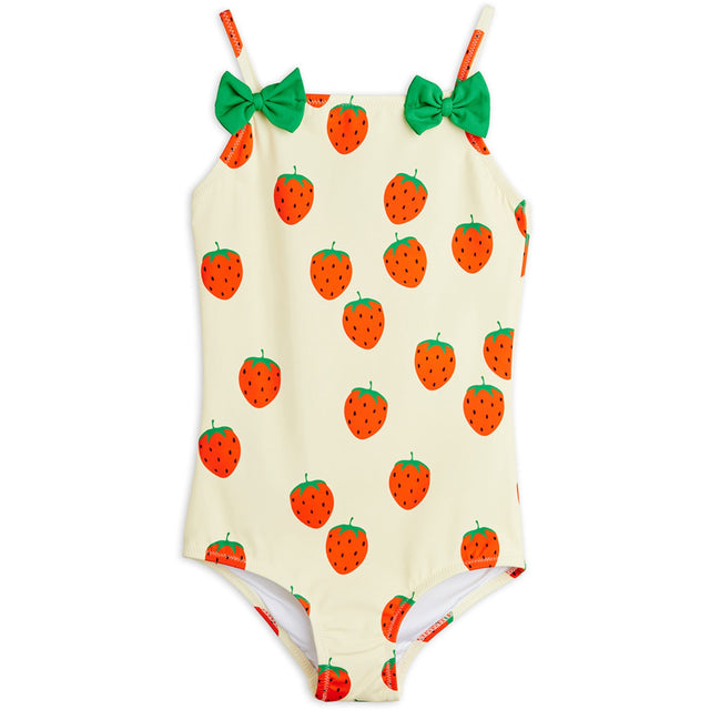 Mini Rodini Off-white Strawberries AOP Bathing Dragt