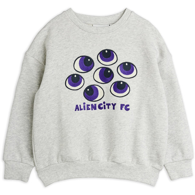 Mini Rodini Grey Melange Eyes Emb Sweatshirt