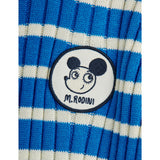 Mini Rodini Blue Ritzratz Patch Rib Strikket Stripe Ss Kjole