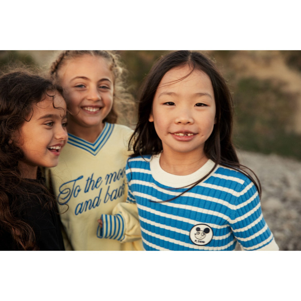 Mini Rodini Blue Ritzratz Patch Rib Strikket Stripe Ss Kjole