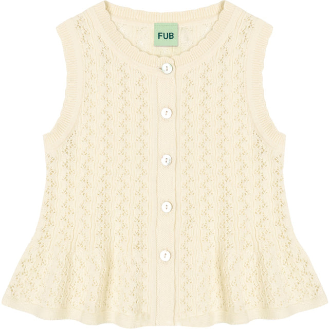 FUB Ecru Pointelle Top