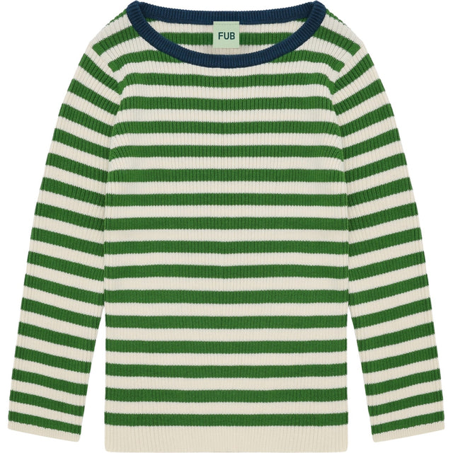 FUB Ecru/Pine Rib Bluse