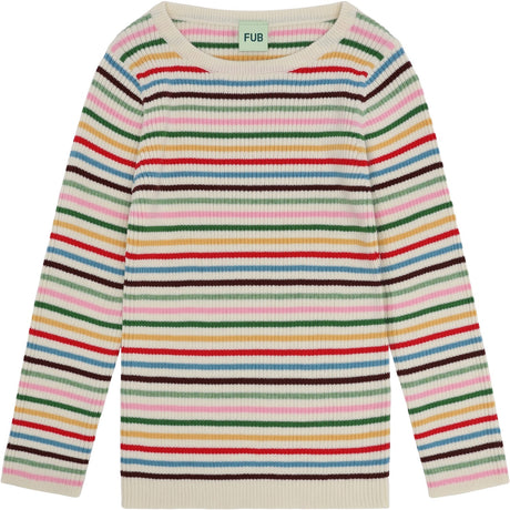 FUB Multi Stripe Rib Bluse