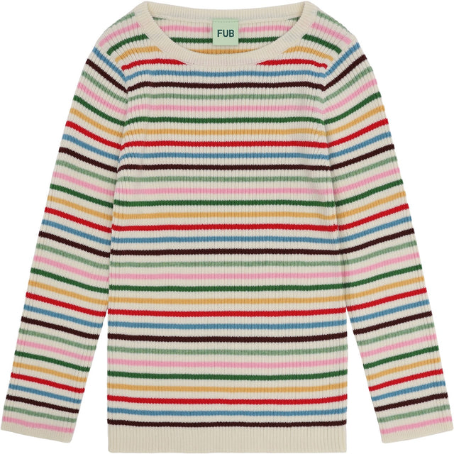 FUB Multi Stripe Rib Bluse