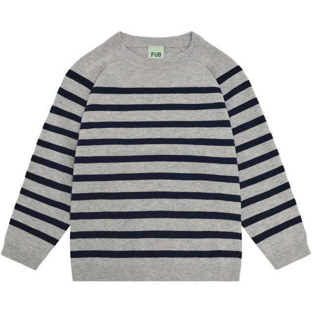 FUB Light Grey Melange/Dark Navy Crew